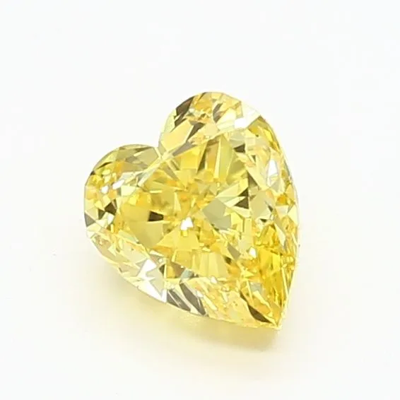 1.00ct HEART Fancy Vivid Yellow VS1 Coloured Lab diamond