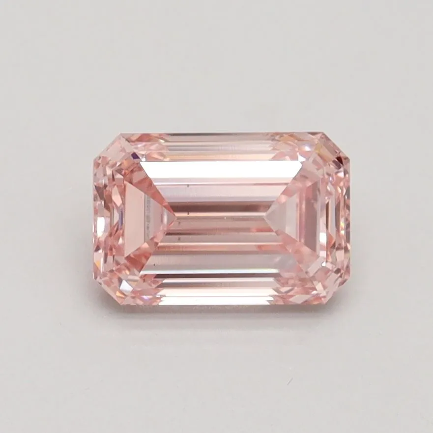 1.09ct EMERALD Fancy Intense Pink VS2 Coloured Lab diamond