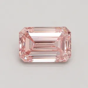 1.09ct EMERALD Fancy Intense Pink VS2 Coloured Lab diamond