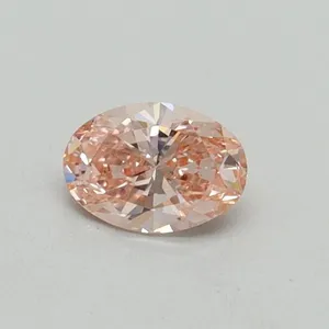 0.3ct OVAL Fancy Vivid Pink VS2 Coloured Lab diamond