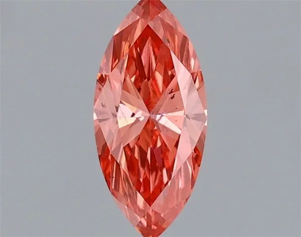 0.5ct MARQUISE Fancy Vivid Pink SI1 Coloured Lab diamond