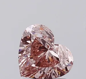 1ct HEART Fancy Intense Brownish Pink SI2 Coloured Lab diamond