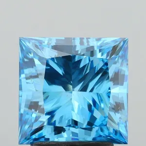 3ct PRINCESS Fancy Vivid Blue VS1 Coloured Lab diamond