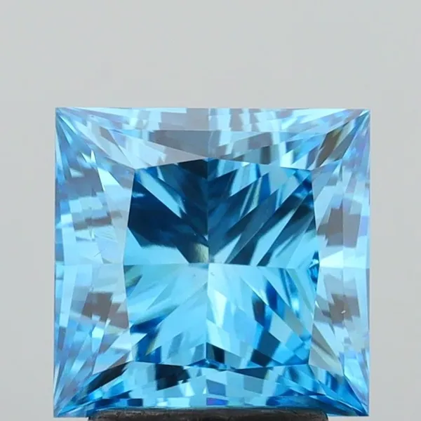 3ct PRINCESS Fancy Vivid Blue VS1 Coloured Lab diamond