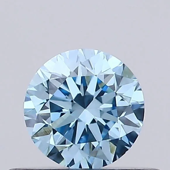 0.40ct ROUND Fancy Vivid Blue VVS2 Coloured Lab diamond