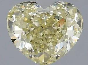 1.08ct HEART Fancy Yellow VS1 Coloured Lab diamond