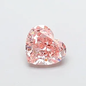 0.9ct HEART Fancy Intense Pink VS2 Coloured Lab diamond