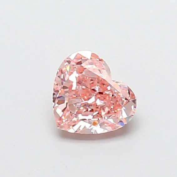 0.9ct HEART Fancy Intense Pink VS2 Coloured Lab diamond