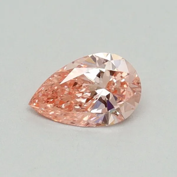 0.31ct PEAR Fancy Vivid Pink SI1 Coloured Lab diamond