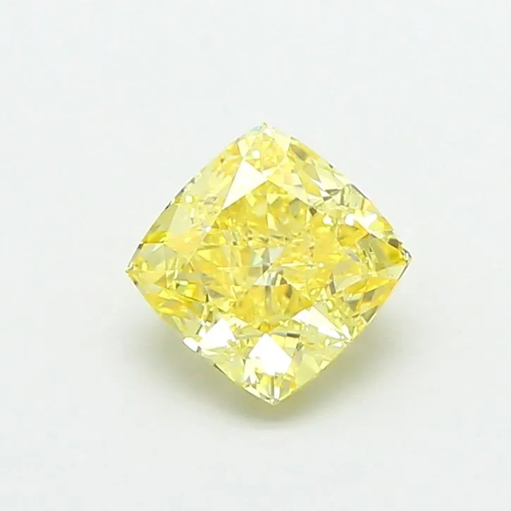 1.05ct CUSHION Fancy Intense Yellow VS1 Coloured Lab diamond
