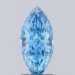 0.87ct MARQUISE Fancy Vivid Blue VVS2 Coloured Lab diamond