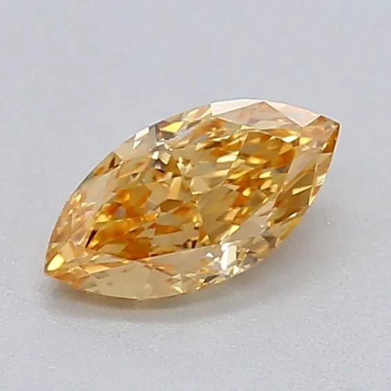 0.31ct MARQUISE Fancy Intense Brownish Yellow VVS2 Coloured Lab diamond