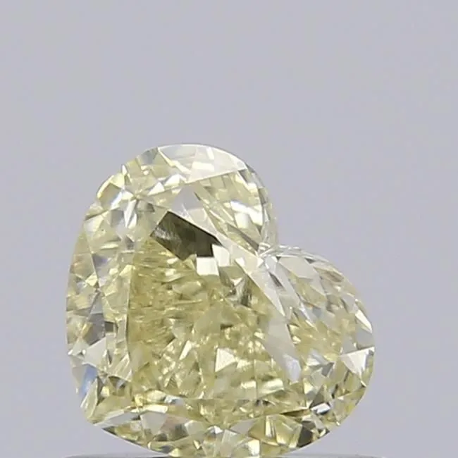 0.60ct HEART Fancy Light Yellow VVS2 Coloured Lab diamond