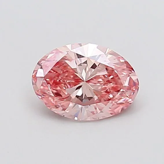 0.96ct OVAL Fancy Intense Pink VS1 Coloured Lab diamond