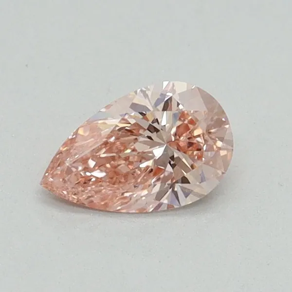 0.38ct PEAR Fancy Intense Pink VS1 Coloured Lab diamond