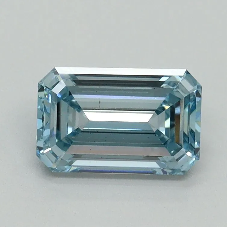 1.06ct EMERALD Fancy Intense Blue VS2 Coloured Lab diamond