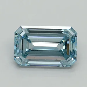 1.06ct EMERALD Fancy Intense Blue VS2 Coloured Lab diamond