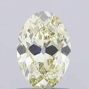 1.09ct OVAL Fancy Light Yellow VS1 Coloured Lab diamond