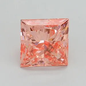 2.78ct PRINCESS Fancy Vivid Pink SI1 Coloured Lab diamond