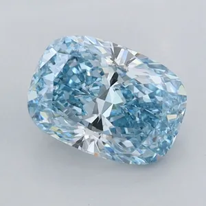 1ct CUSHION Fancy Vivid Blue VVS2 Coloured Lab diamond