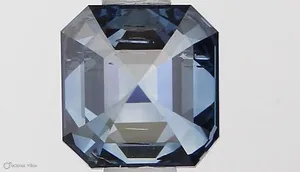 0.71ct EMERALD Fancy Vivid Blue I1 Coloured Lab diamond