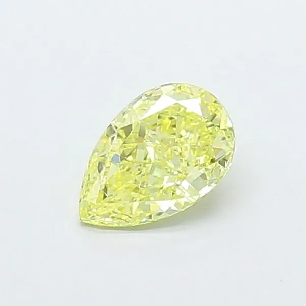 0.9ct PEAR Fancy Intense Yellow VS2 Coloured Lab diamond