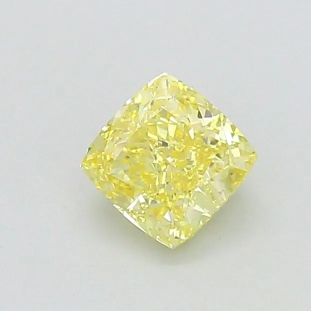 1.10ct CUSHION Fancy Intense Yellow VVS2 Coloured Lab diamond