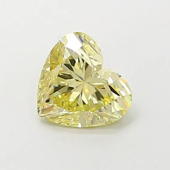 0.86ct HEART Fancy Light Yellow VS2 Coloured Lab diamond