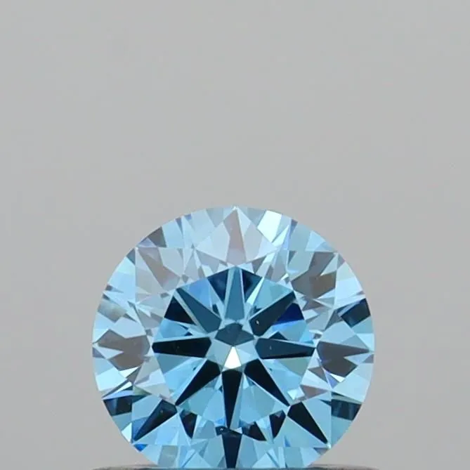 0.46ct ROUND Fancy Vivid Blue VVS2 Coloured Lab diamond