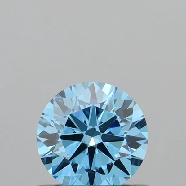 0.46ct ROUND Fancy Vivid Blue VVS2 Coloured Lab diamond