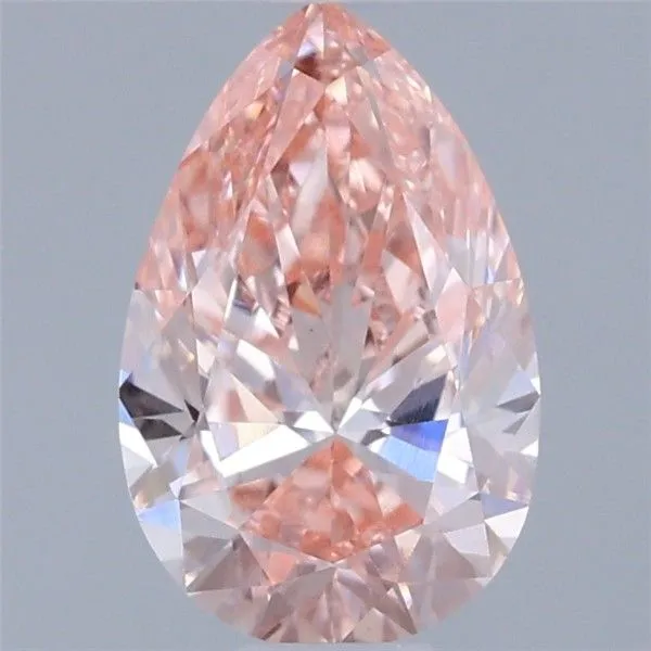 0.77ct PEAR Fancy Vivid Pink VS1 Coloured Lab diamond