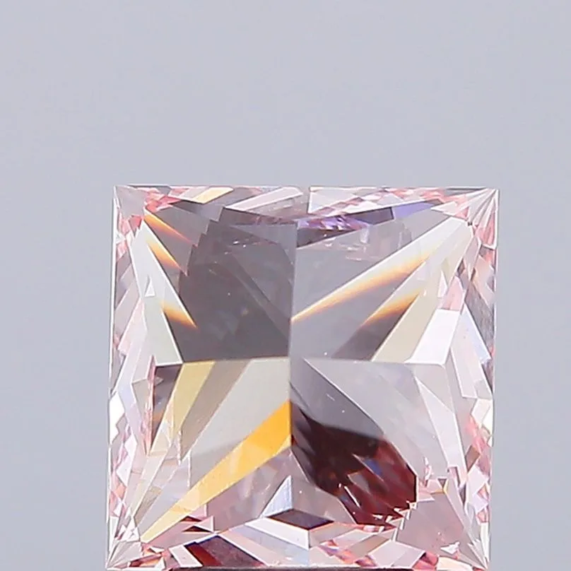 4.90ct PRINCESS Fancy Intense Pink VS1 Coloured Lab diamond