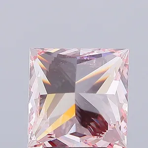 4.9ct PRINCESS Fancy Intense Pink VS1 Coloured Lab diamond