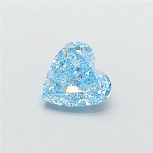 1.51ct HEART Fancy Vivid Blue VS2 Coloured Lab diamond