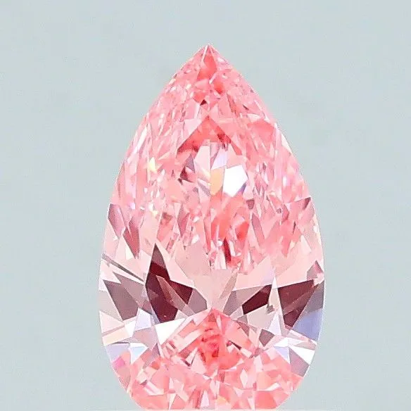 0.48ct PEAR Fancy Vivid Pink VS1 Coloured Lab diamond