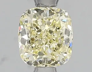 1.04ct CUSHION Fancy Light Yellow VS2 Coloured Lab diamond