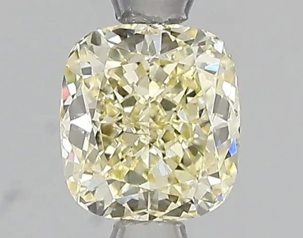 1.04ct CUSHION Fancy Light Yellow VS2 Coloured Lab diamond