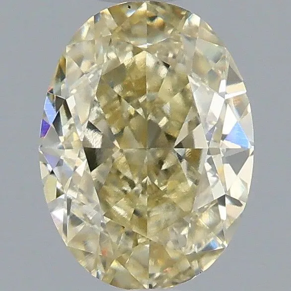 1.09ct OVAL Fancy Light Yellow VS2 Coloured Lab diamond
