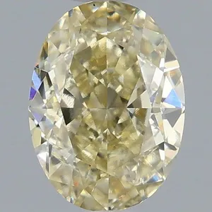1.09ct OVAL Fancy Light Yellow VS2 Coloured Lab diamond