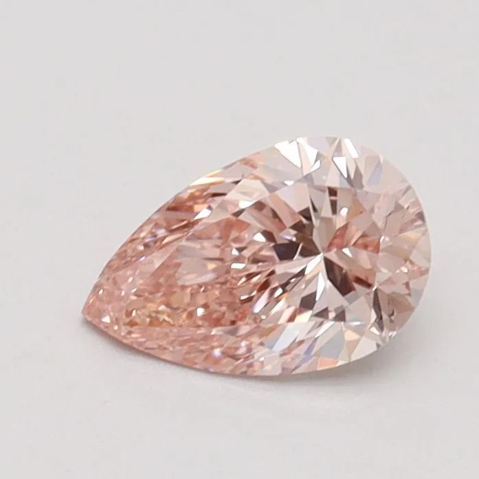 0.56ct PEAR Fancy Pink VVS2 Coloured Lab diamond