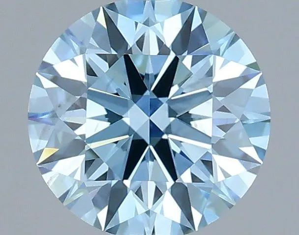 1.01ct ROUND Fancy Vivid Blue VS1 Coloured Lab diamond