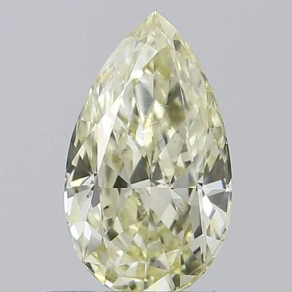 0.54ct PEAR Fancy Light Yellow VS1 Coloured Lab diamond