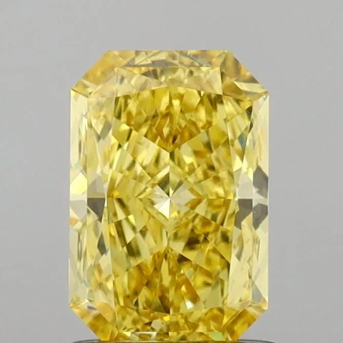 1.02ct RADIANT Fancy Vivid Yellow VS1 Coloured Lab diamond