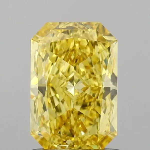 1.02ct RADIANT Fancy Vivid Yellow VS1 Coloured Lab diamond