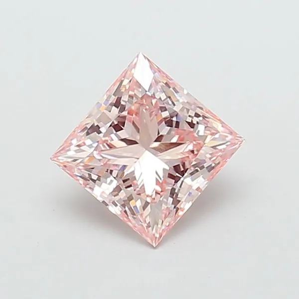 3.07ct PRINCESS Fancy Intense Pink VVS2 Coloured Lab diamond