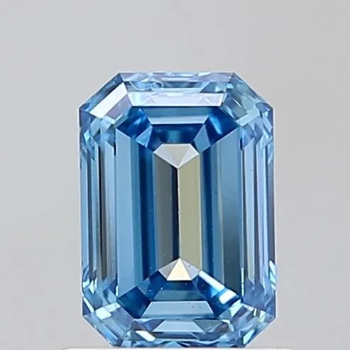 1.05ct EMERALD Fancy Vivid Blue VS1 Coloured Lab diamond
