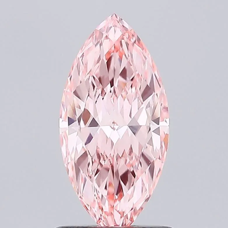 1.01ct MARQUISE Fancy Vivid Pink VVS2 Coloured Lab diamond