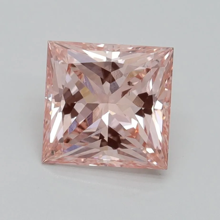 1.81ct PRINCESS Fancy Intense Pink VS2 Coloured Lab diamond