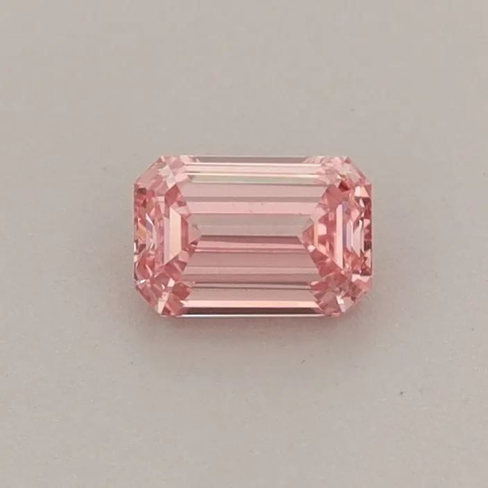 0.32ct EMERALD Fancy Vivid Pink VVS2 Coloured Lab diamond