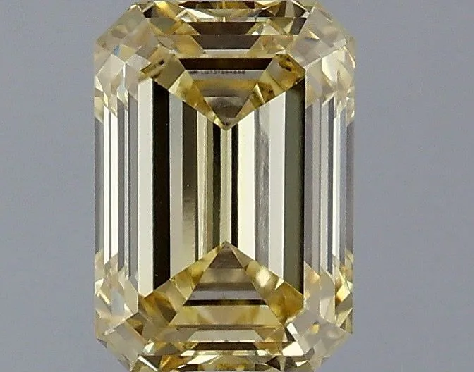 1.48ct EMERALD Fancy Light Yellow VVS2 Coloured Lab diamond